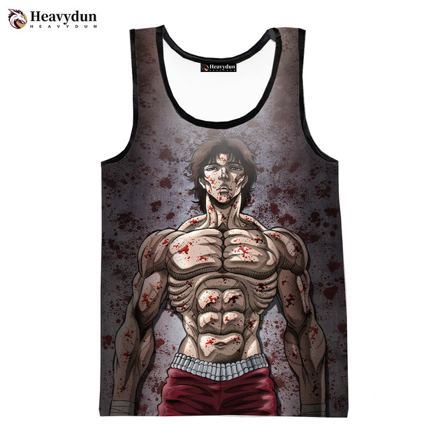 2023 mais novo anime baki hanma moda verão homem tanque sem mangas  primavera harajuku personalidade 3d impresso praia topos t 6xl - AliExpress